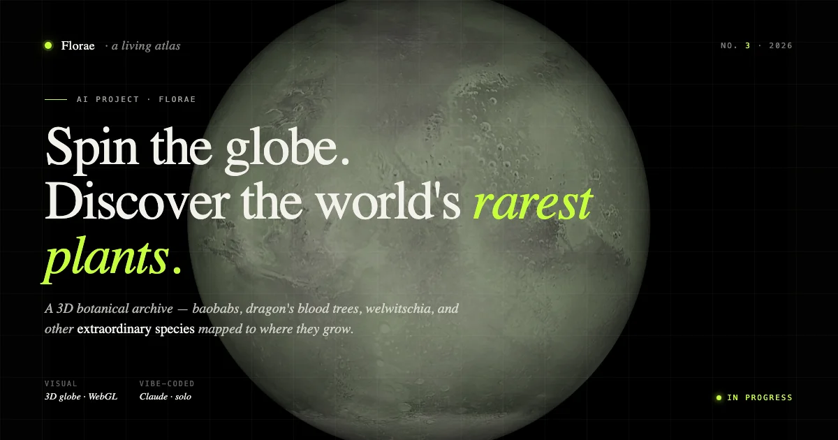 Florae — a 3D atlas of rare plants, mini preview