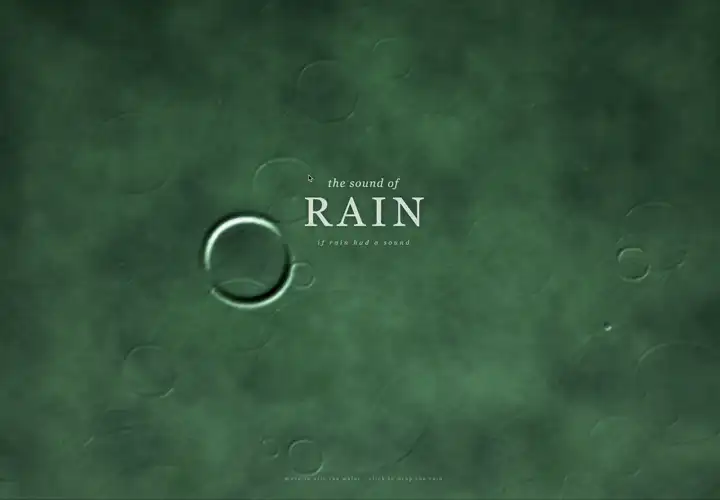 If Rain Had a Sound — generative rain pond study